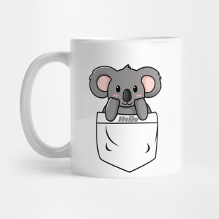 Cute koala popping out of the pocket Mug